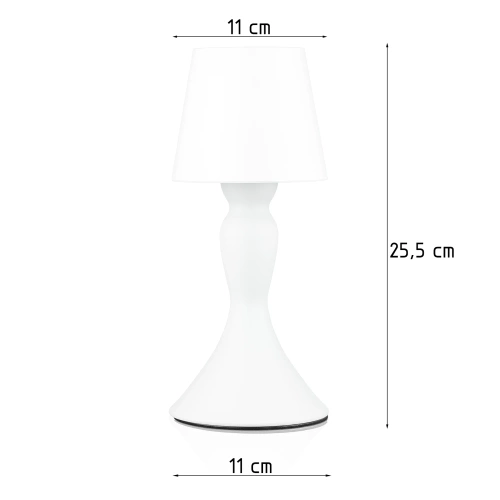 Bezprzewodowa lampka nocna z wbudowanym akumulatorem | Stylowa lampka stołowa z regulacją barwy oraz mocy świecenia | YG-D021-WHITE