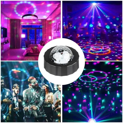 Mini kula DISCO | Bezprzewodowa | USB | Do auta i domu 