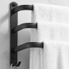 Wieszak na ręczniki | Uchwyt ścienny do łazienki | Drążek łazienkowy | MJR-50CM-3-BLACK