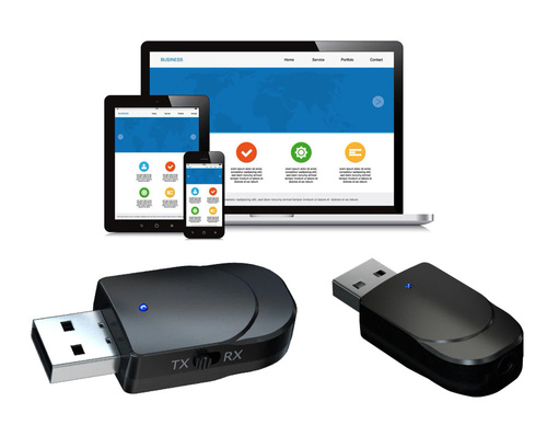 Mini adapter Bluetooth 5.0 | Odbiornik i nadajnik | KN330