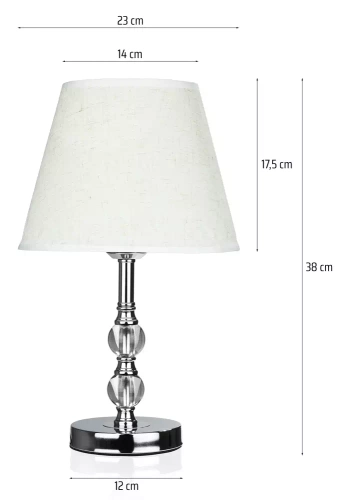 Stojąca lampka nocna 38cm, nowoczesna, glamour, gwint E27 | TB-D531
