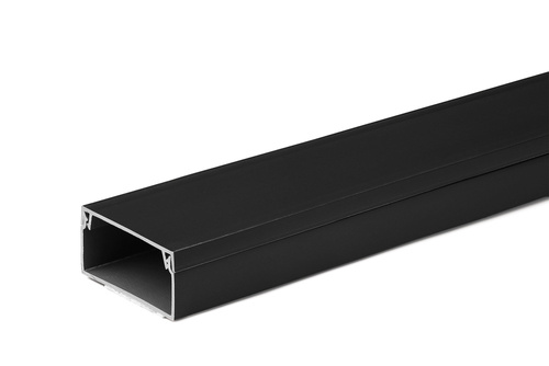 Listwa maskująca do kabli RTV, kanał kablowy, maskownica | Taśma samoprzylepna 3M | 1 metr, 40x20mm, czarna | ZXC-20-1M