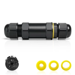 Hermetyczna mufa kablowa IP68 | Wodoodporne złącze skręcane 5-pin 450V 32A do kabli 4–14 mm | M685-A