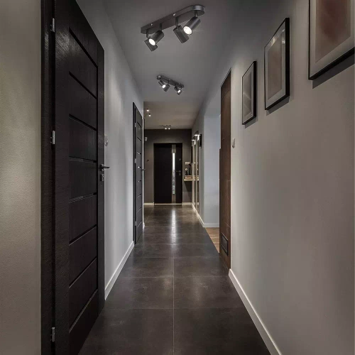Czteropunktowa lampa sufitowa, reflektor ruchomy 4x GU10 czarny | MS-GU10-4