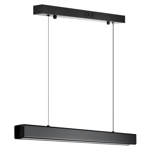 Nowoczesna prostokątna lampa wisząca | sterowanie pilotem | LED | czarna | SX41-60CM-24W-BK
