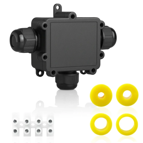 Hermetyczna puszka kablowa IP68 3-torowa |  Złącze elektryczne 450V 24A do kabli 3–14 mm | M686-T