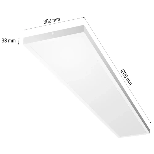 Panel sufitowy LED | Natynkowy plafon 120x30cm | 60W, 6000lm | biały
