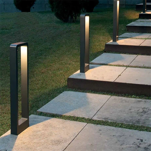 Nowoczesna lampa ogrodowa stojąca, słupek LED | Aluminium 60cm, IP54, 10W=1200lm | LLM-60CM