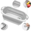 Składana miska z odpływem | Miska kempingowa | Miska z deską do krojenia | ZXS-398-GREY
