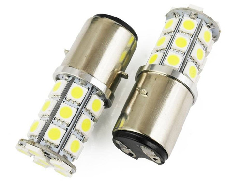 Żarówka samochodowa LED BA20D 27 SMD 5050