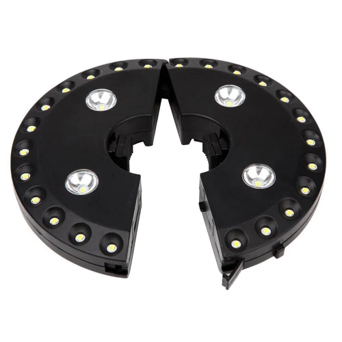 Lampa pod parasol ogrodowy ⌀22-45mm | 28 diod LED, 3 tryby świecenia, zasilanie 4x AA | LY-G003