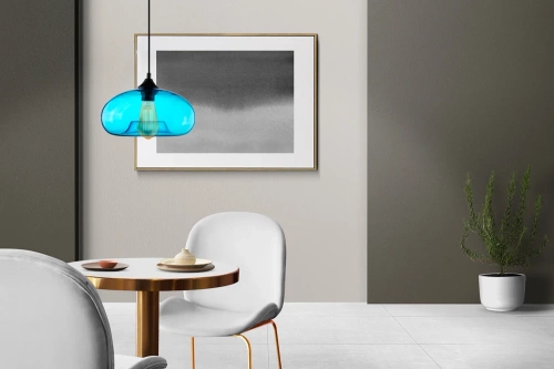 Nowoczesna szklana lampa wisząca | Niebieska | GB-D28-BLue