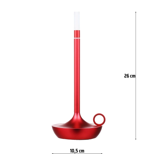 Nowoczesna lampka stołowa | Lampka nocna z wbudowanym akumulatorem | HJA31-RED