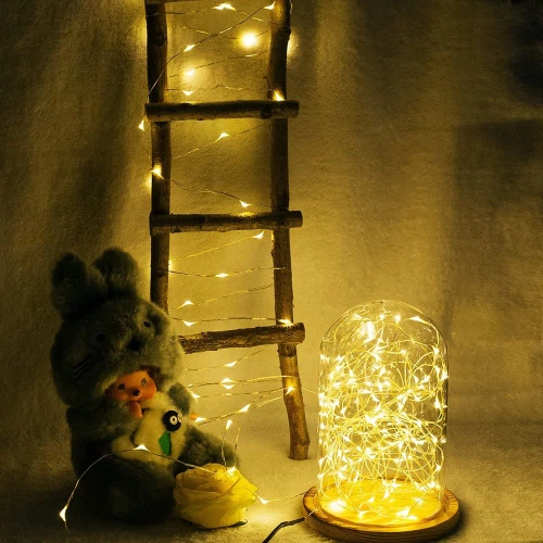 Girlanda solarna, lampa ogrodowa wbijana | 200 diod LED, 20m | biały ciepły | FLD-200LED-WW