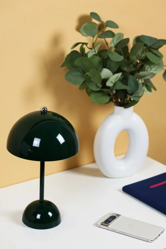 Stylowa lampka stołowa | Bezprzewodowa lampka nocna z trzema barwami świecenia | HJA27-1-GREEN