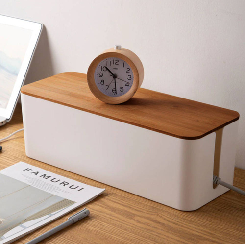 Pojemnik, organizer na kable | BOX w rozmiarze M | JB2390-M-WHITE