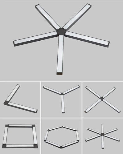 Łącznik do lamp z serii Modern Office | Łącznik , który pozwala połączyć 4 lampy | C-7X4-4