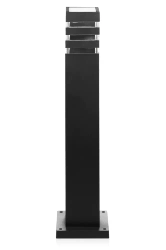 Lampa ogrodowa stojąca, słupek kwadratowy aluminiowy, czarny mat 60cm | Zasilanie 230V, gniazdo E27 | LLS-60CM