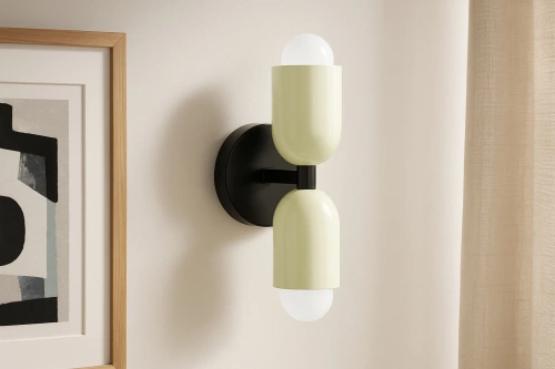 Stylowa lampa ścienna LED E27 | Designerski kinkiet do salonu lub sypialni | YG-W008-W+W