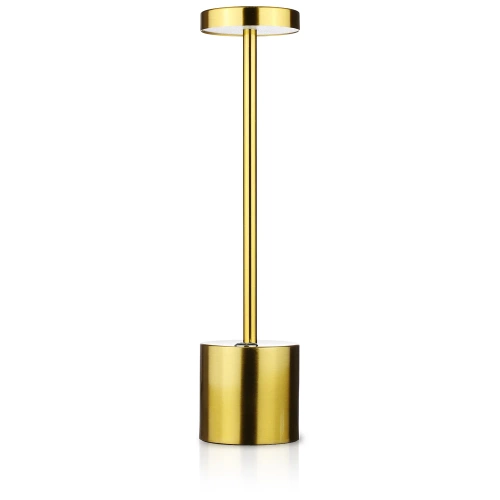 34 cm Lampa stołowa z wbudowanym akumulatorem | Lampa nocna z trzema barwami świecenia | Nastrojowa lampka do hotelu, restauracji | HJA28-GOLD-2