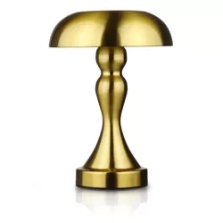 Lampka stołowa LED Grzybek | Bezprzewodowa lampka do hotelu, restauracji | Nocna lampka dotykowa | HJA24-A-GOLD