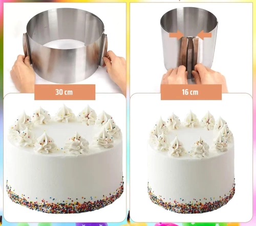 Regulowany rant do tortu 15-30 cm | Forma do ciasta | RH-T01-15CM
