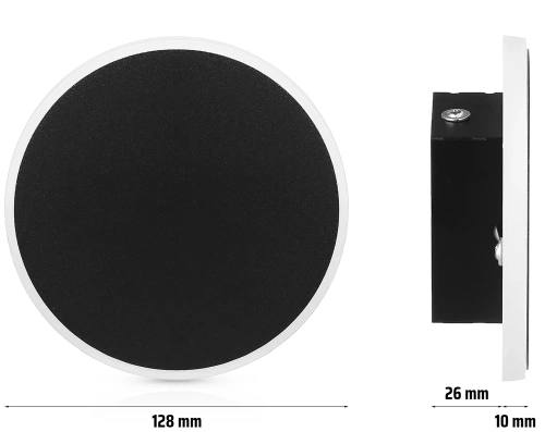 Kinkiet LED | Lampa ścienna ⌀13 cm | Nowoczesna okrągła lampa | BD20-13CM-B