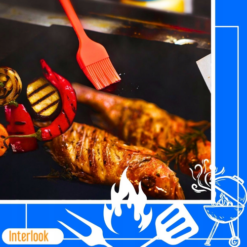 Mata teflonowa na grill | Ruszt wielorazowy | Tacka na grill | BTF-430-B-5x