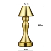 Lampa stołowa z wbudowanym akumulatorem | Lampa nocna z trzema barwami świecenia | Nastrojowa lampka do hotelu, restauracji | HJA12-A-GOLD