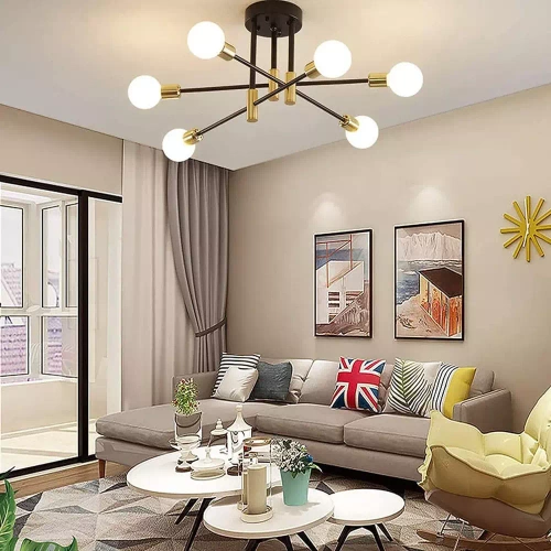 Nowoczesna lampa sufitowa | Wiele źródeł światła | RLH-60S-W