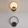 Okrągły kinkiet LED | Minimalistyczna, metalowa lampa ścienna 14W | YG-W005-B