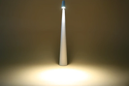 Lampa stołowa 43cm | Bezprzewodowa lampka nocna z wbudowanym akumulatorem | Lampka z dotykowym sterowaniem | HMS-455-WHITE