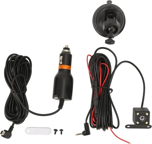 Wideorejestrator samochodowy 1296p z kamerą cofania i ekranem dotykowym 4" – G-Sensor, WDR, parking, 2 kamery | Kamera samochodowa 2w1 z dotykowym ekranem i cofania – 1296p, G-Sensor, WDR, nagrywanie w pętli | PZ-V12-Dual