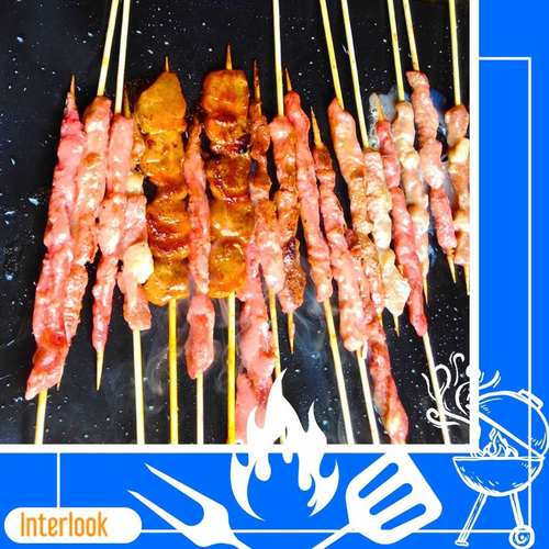 Mata teflonowa na grill | Ruszt wielorazowy | Tacka na grill | BTF-430-B-5x
