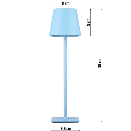 Lampka stołowa z wbudowanym akumulatorem | Dotykowa lampka nocna | HJA20-BLUE