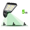 Ogrodowa lampa solarna z czujnikiem zmierzchu i ruchu | IP65, 72 diody COB LED, pilot IR | LD-616B-72COB