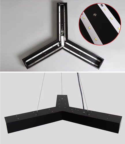 Lampa wisząca LED 30W w kształcie Y | Nowoczesne oświetlenie sufitowe 4000K z regulacją wysokości LPL-001