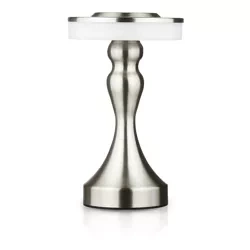 Lampa stołowa z wbudowanym akumulatorem | Lampa nocna z trzema barwami świecenia | Nastrojowa lampka do hotelu, restauracji | HJA14-A-SILVER