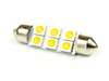 WW Żarówka samochodowa LED C5W 6 SMD 5050 Biała ciepła
