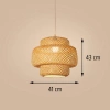 Ręcznie robiona lampa bambusowa wisząca | BOHO | Chiński żyrandol
