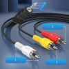  Kabel audio-video mini jack 3,5 mm TRRS  | 3× RCA 1,5 m – przewód AV do TV, projektora, kina domowego | AV-C1.5M-B