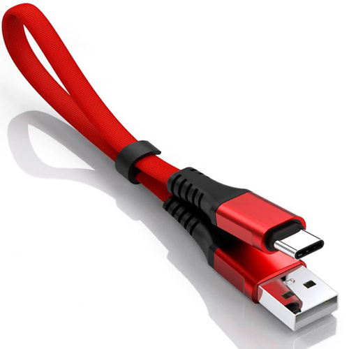 Krótki kabel USB - USB-C Quick Charge 3.0 | 30 cm | Transfer danych, Android Auto | UC-020-TPC