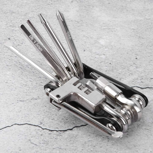 Zestaw narzędzi rowerowych 11w1 | Multitool rowerowy z rozkuwaczem łańcucha | T25-11in1