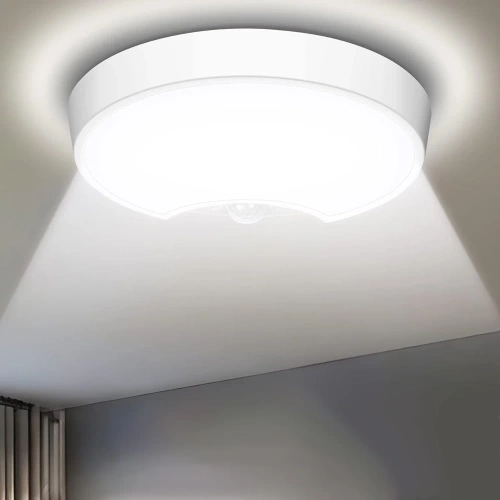 Plafon z wbudowanym akumulatorem | Lampa sufitowa LED z czujnikiem zmierzchu oraz z czujnikiem ruchu | C2772-WHITE