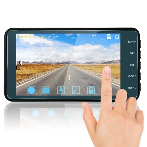 Wideorejestrator 1296p z ekranem 4" i G-Sensorem | Kamera samochodowa Full HD, dotyk, WDR, parking | PZ-V12