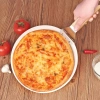 Stalowa łopatka do pizzy | Szufla do chleba, wypieków | Okrągła łopatka do pieca | MD-120-SILVER
