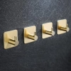 Złoty haczyk na ubrania, ściereczki, ręczniki | Samoprzylepny uchwyt na akcesoria kuchenne | BXG-4PCS-GOLD