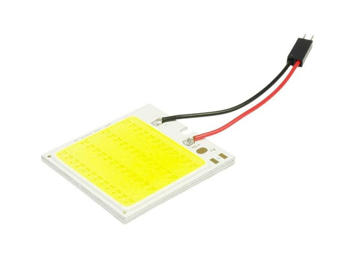 Panel LED COB 48-chip 6x8 + adaptery W5W, C5W, T4W