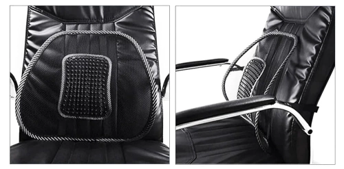 Wspornik pod plecy do samochodu | Ergonomiczna podpórka pod lędźwie | Podpórka pod plecy montowana do krzesła lub fotela | GLY-440-BLACK