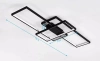 Nowoczesna lampa sufitowa | Plafon LED | Czarna | XL-016-82W-B